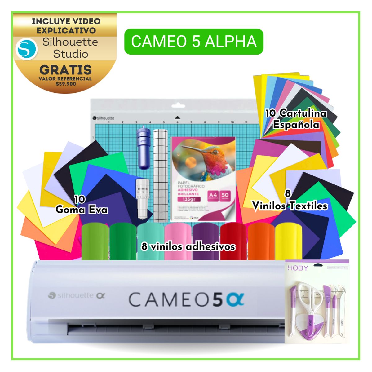 SILHOUETTE - SAG06 Cameo 5 ALPHA + INSUMOS