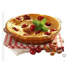 MARINEX - Fuente Para Horno Vidrio Templado 1.3 L Molde Refractario Redondo