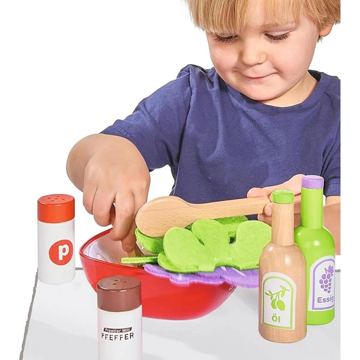 GENERICO - JUEGO KIT ENSALADA DE MADERA