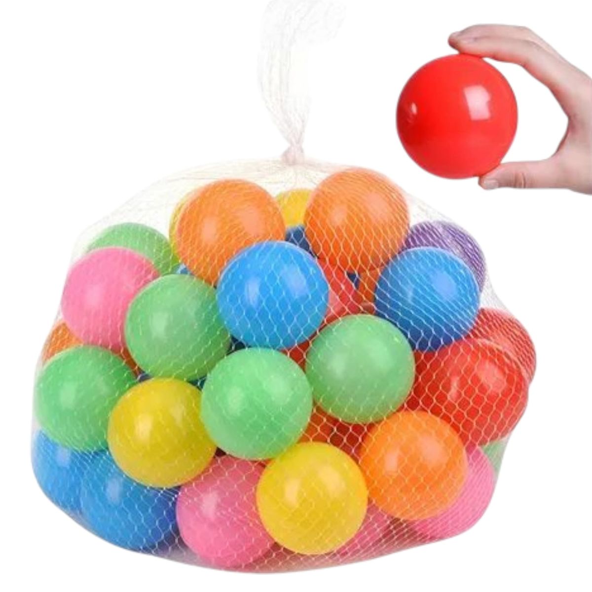 GENERICO - Pack 50 Pelotas Plásticas Para Piscina Colores Surtidos