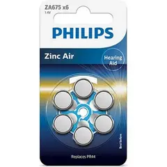 PHILIPS - Pila Para Audífonos Za 675 1 Unidad Blister 6 Pilas