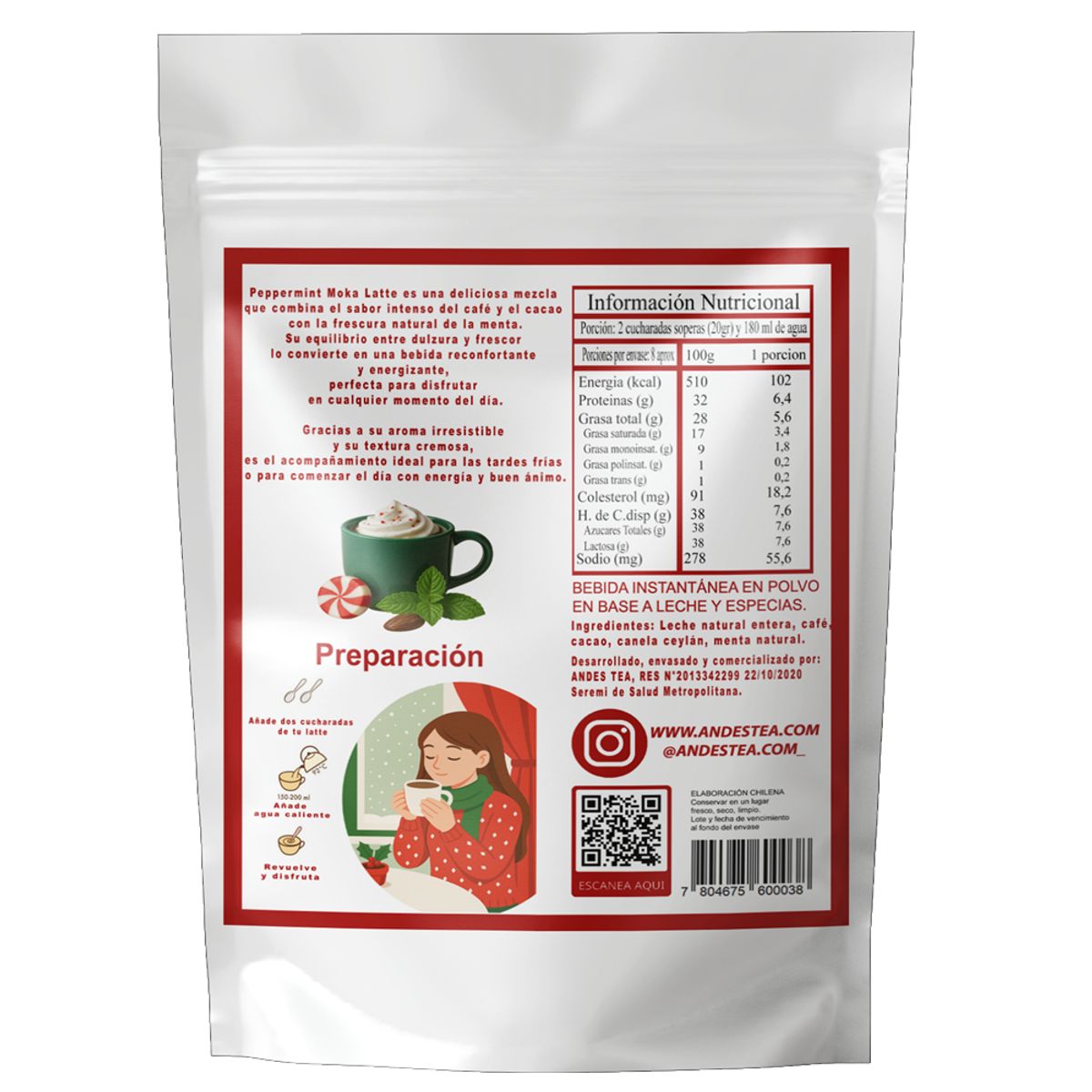 ANDES TEA - Peppermint Moka Latte 200 gr Andes Tea