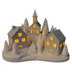 GENERICO - Adorno Navideño- Casas de Velas Nevadas