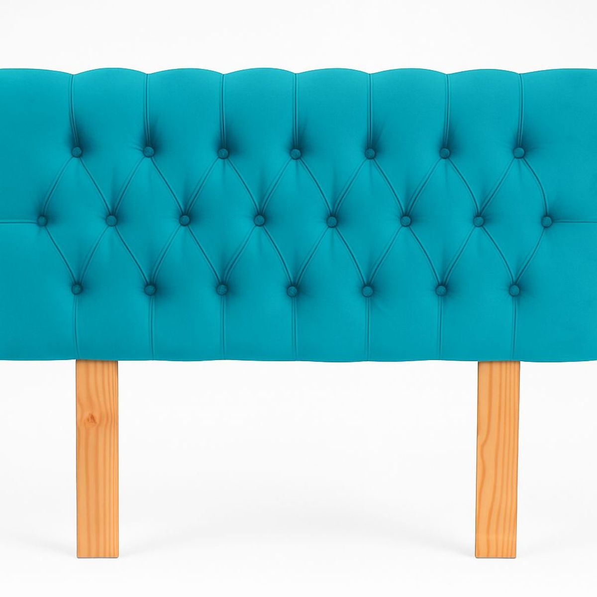 GENERICO - Respaldo 2 Plazas Classic Line Buttons Turquesa Lino