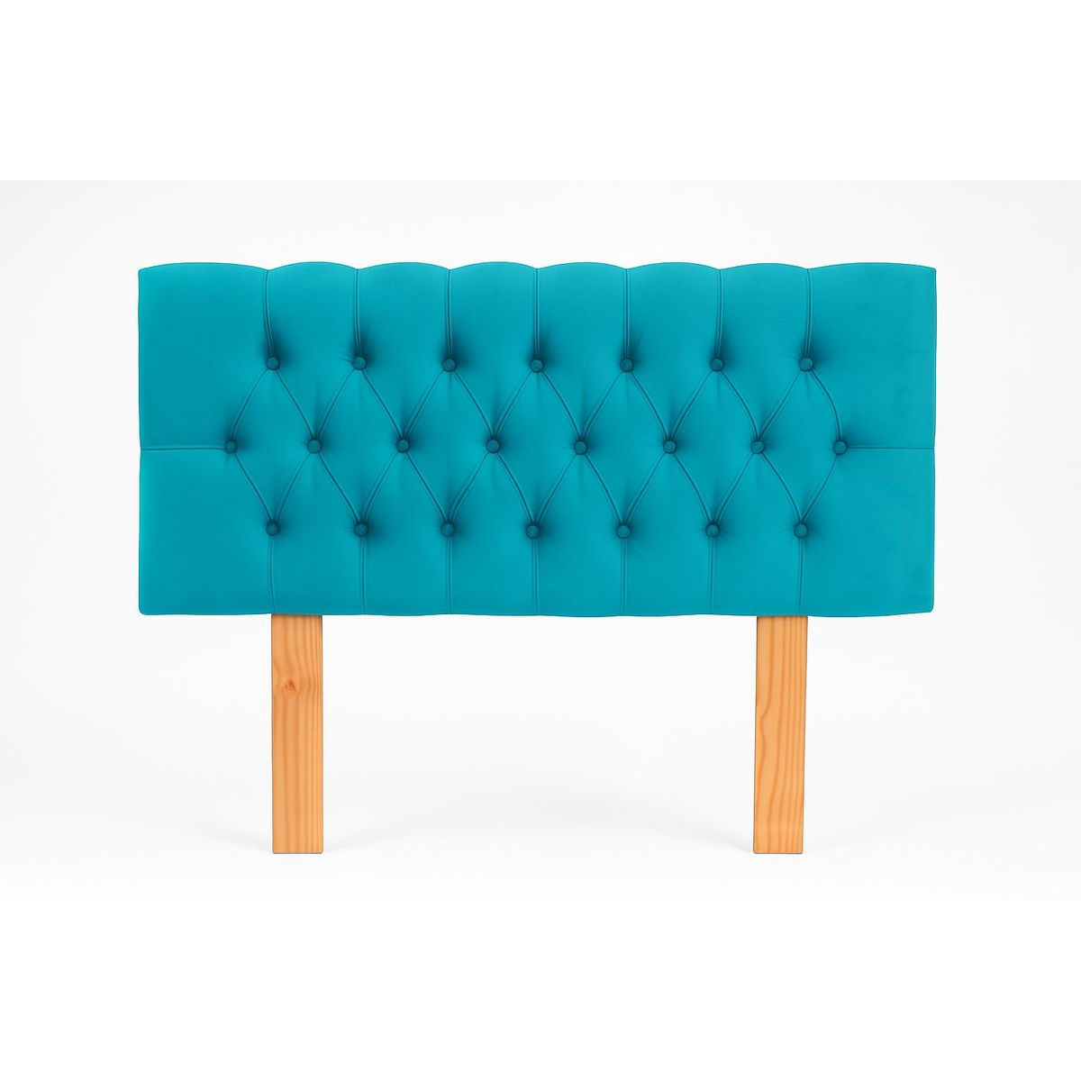 GENERICO - Respaldo 2 Plazas Classic Line Buttons Turquesa Lino