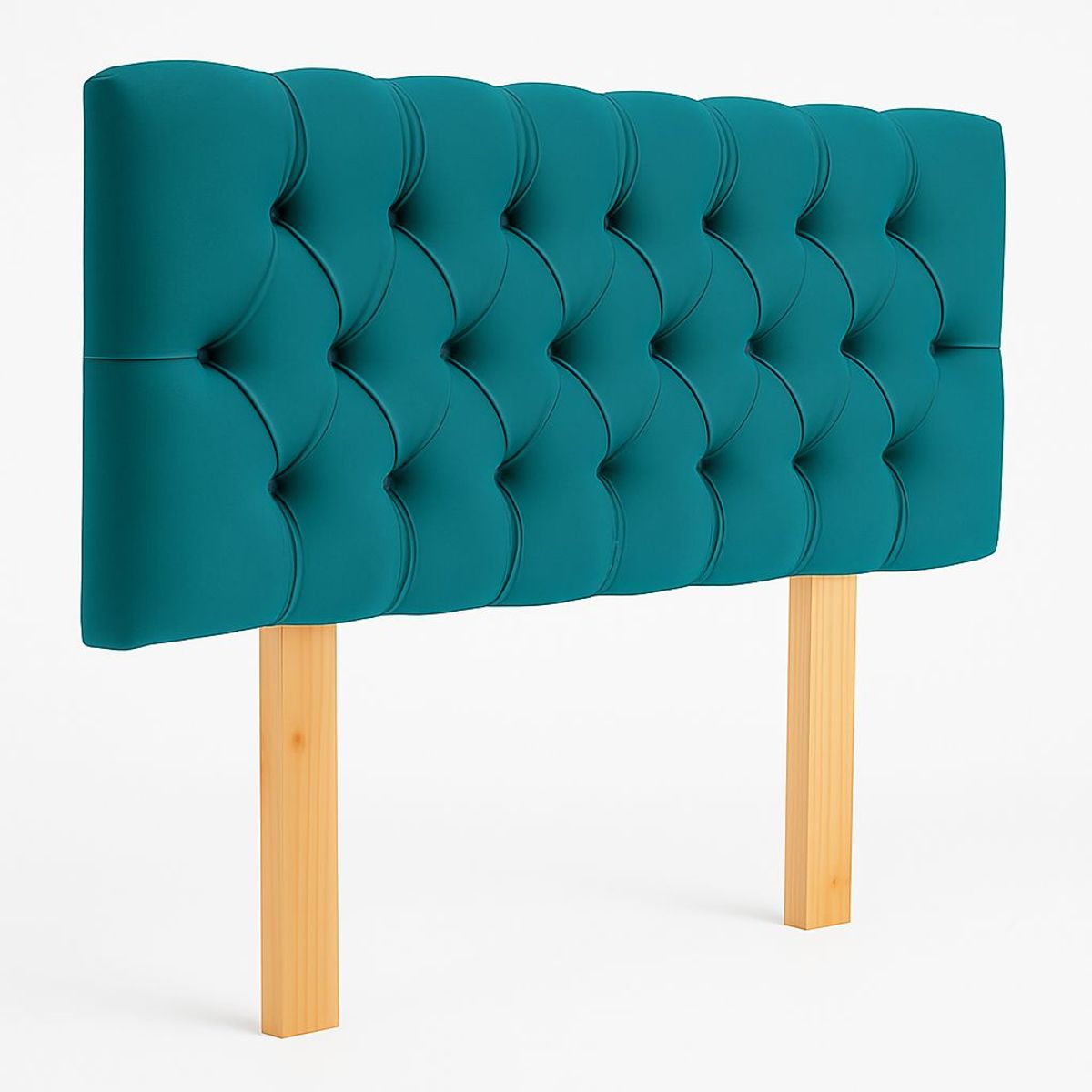 GENERICO - Respaldo 2 Plazas Classic Line Buttons Turquesa Lino