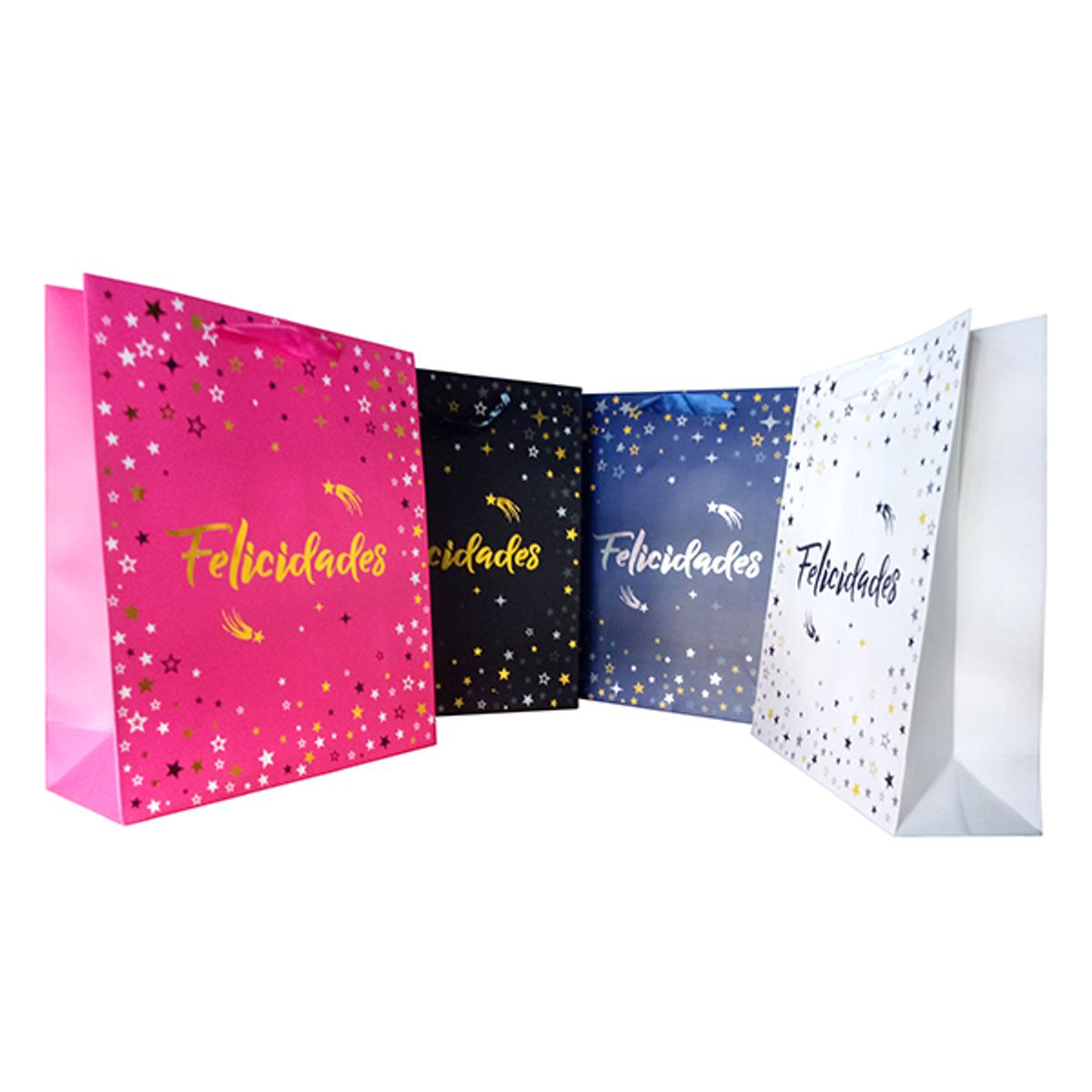GENERICO - BOLSA REGALO FELICIDADES BLING 30X40 X12 UNI