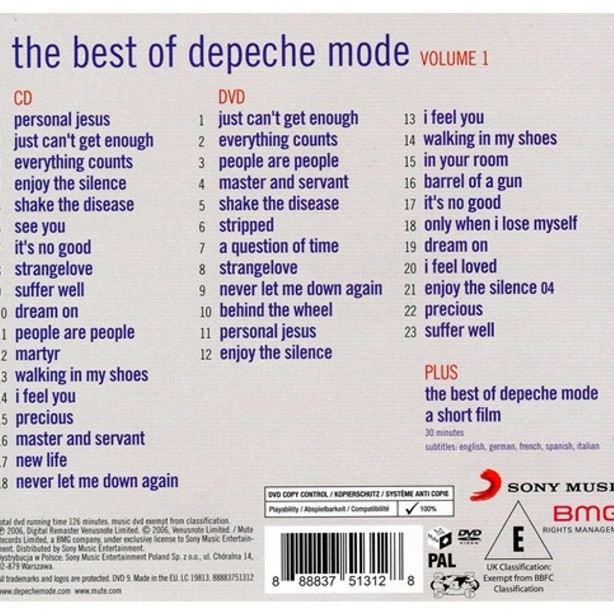 GENERICO - DEPECHE MODE - BEST OF DEPECHE MODE (CD+DVD) / CD