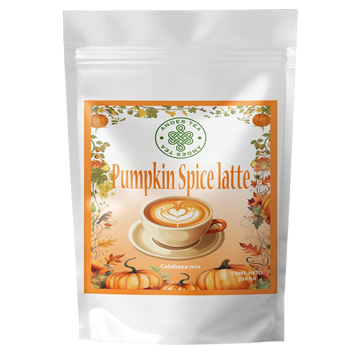ANDES TEA - Pumpkin Spice Latte  Sabor otoñal en cada sorbo 200gr