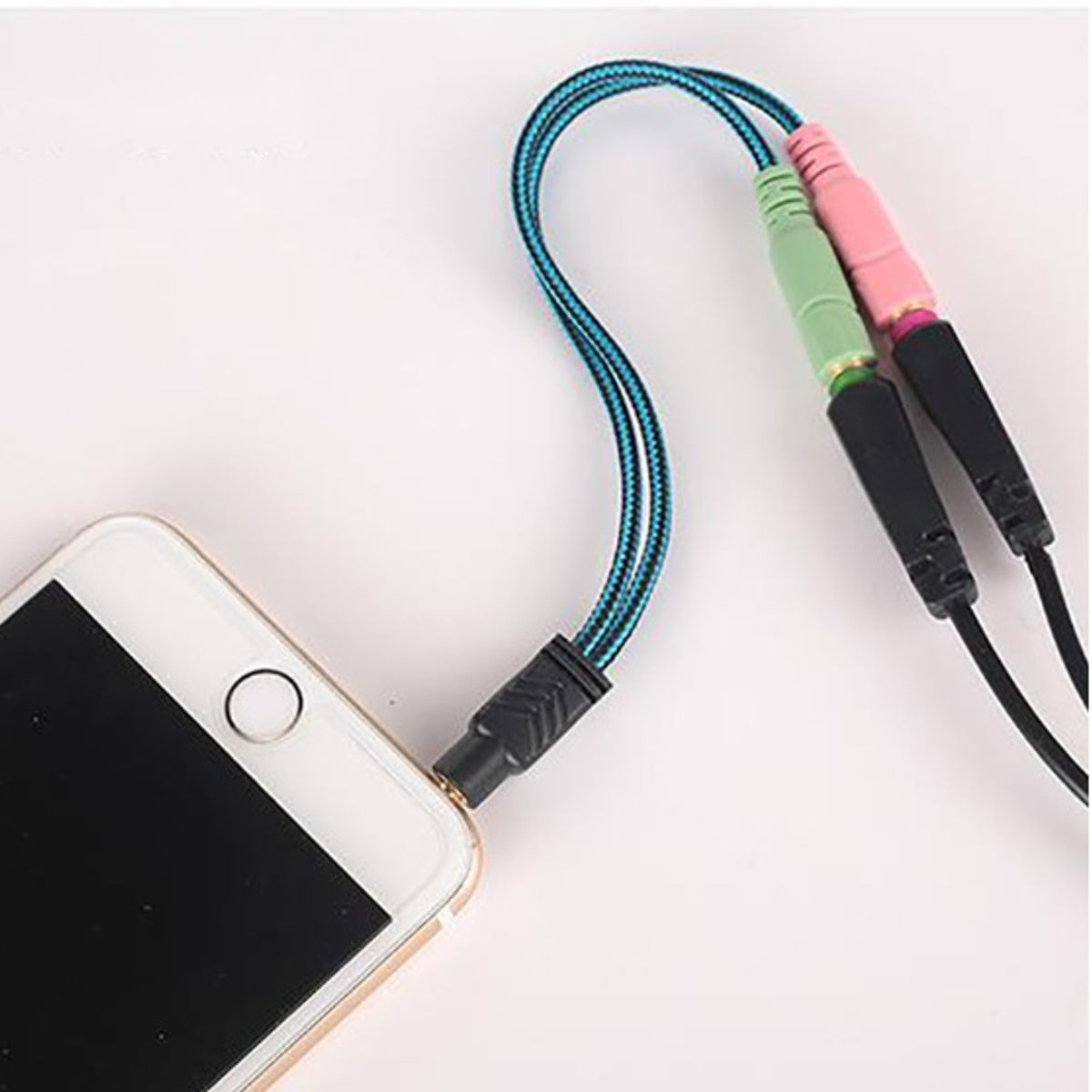 KOTION EACH - Cable adaptador 35 mm 2‑en‑1 AudioMicrófono