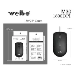 GENERICO - Mause Para PC Weibo Negro