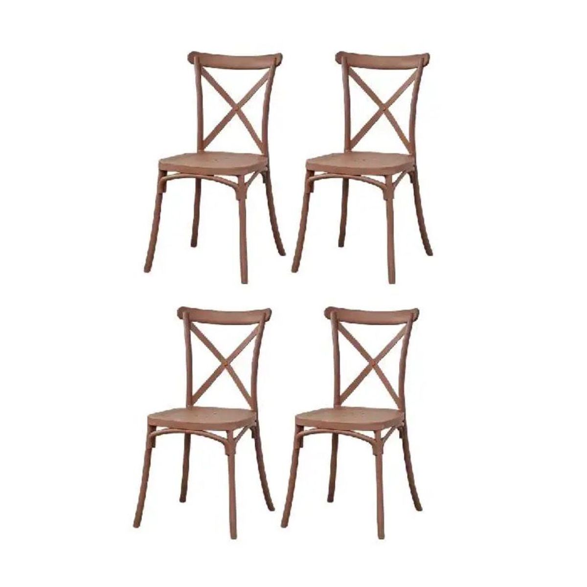 HABITA2 CHILE - PACK  DE 4 SILLA SENA POLIPROPILENO- NEGRO