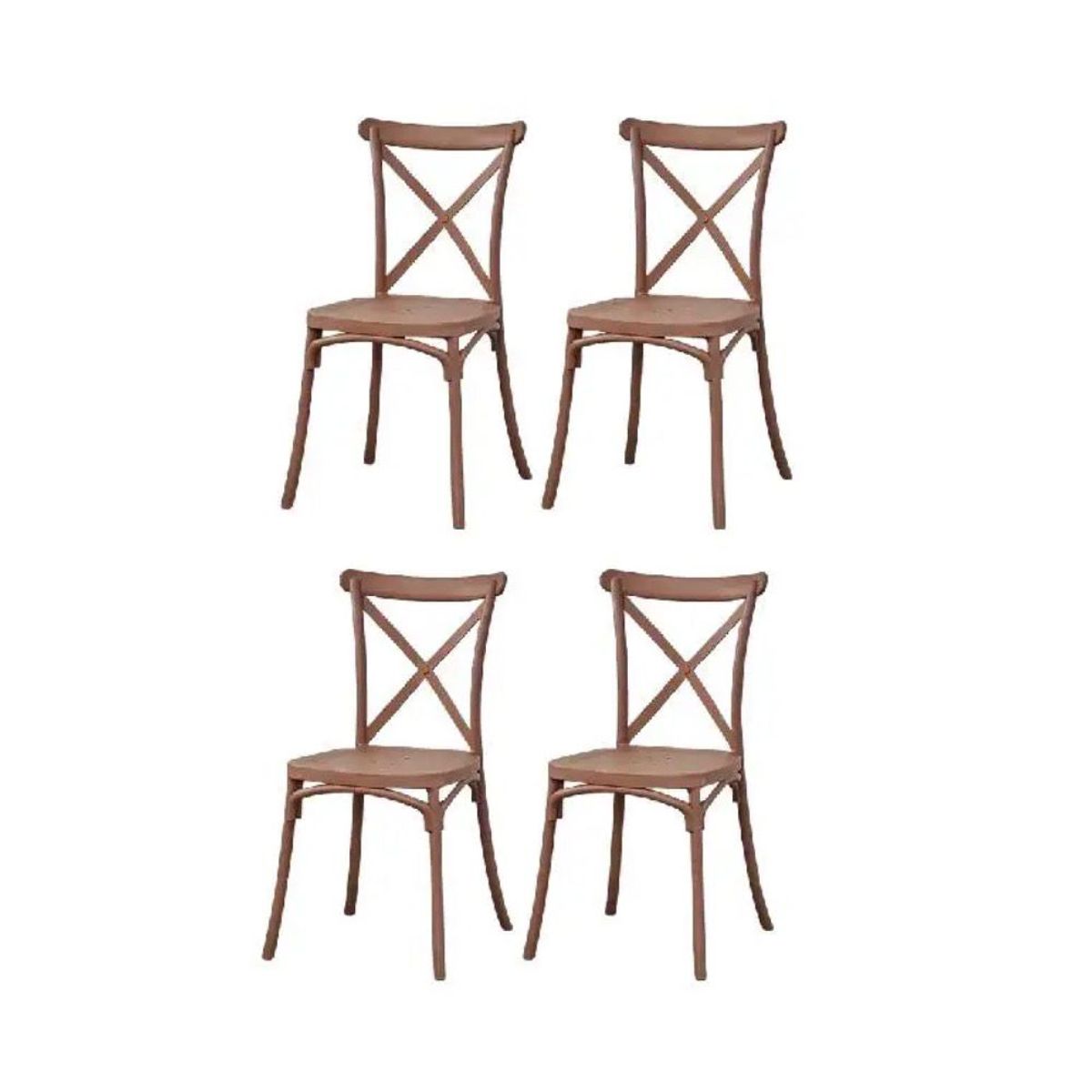 HABITA2 CHILE - PACK  DE 4 SILLA SENA POLIPROPILENO- NEGRO