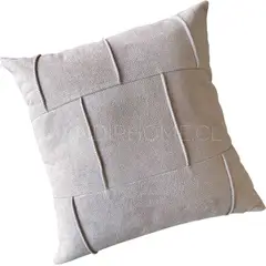 MANDIRHOME - Funda de Cojín Puro Beige Cuadrada