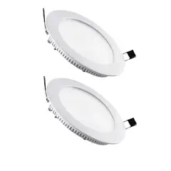 AVC - PACK 2 PANELES LED ECO EMBUTIDO REDONDO 6W CALIDO