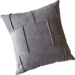 MANDIRHOME - Funda de Cojín Puro Gris Cuadrada
