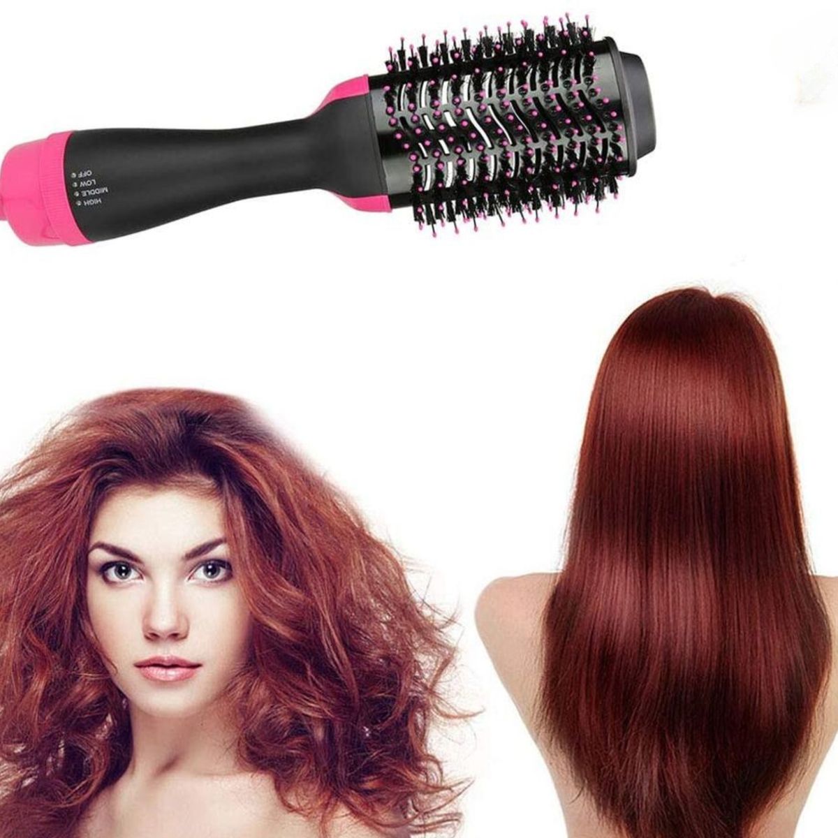 MOVI - Cepillo Profesional 3 en 1- Alisa Riza y Seca tu Cabello - Tu look favorito en minutos