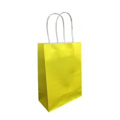 GENERICO - BOLSA REGALO KRAFT AMARILLO 21X27X11 X12 UNI