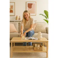 GENERICO - Mesa de Centro Estilo Ratán