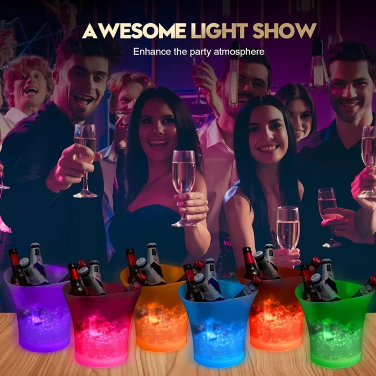 MOVI - HIELERA PARLANTE BLUETOOTH 7 LITROS MULTICOLOR