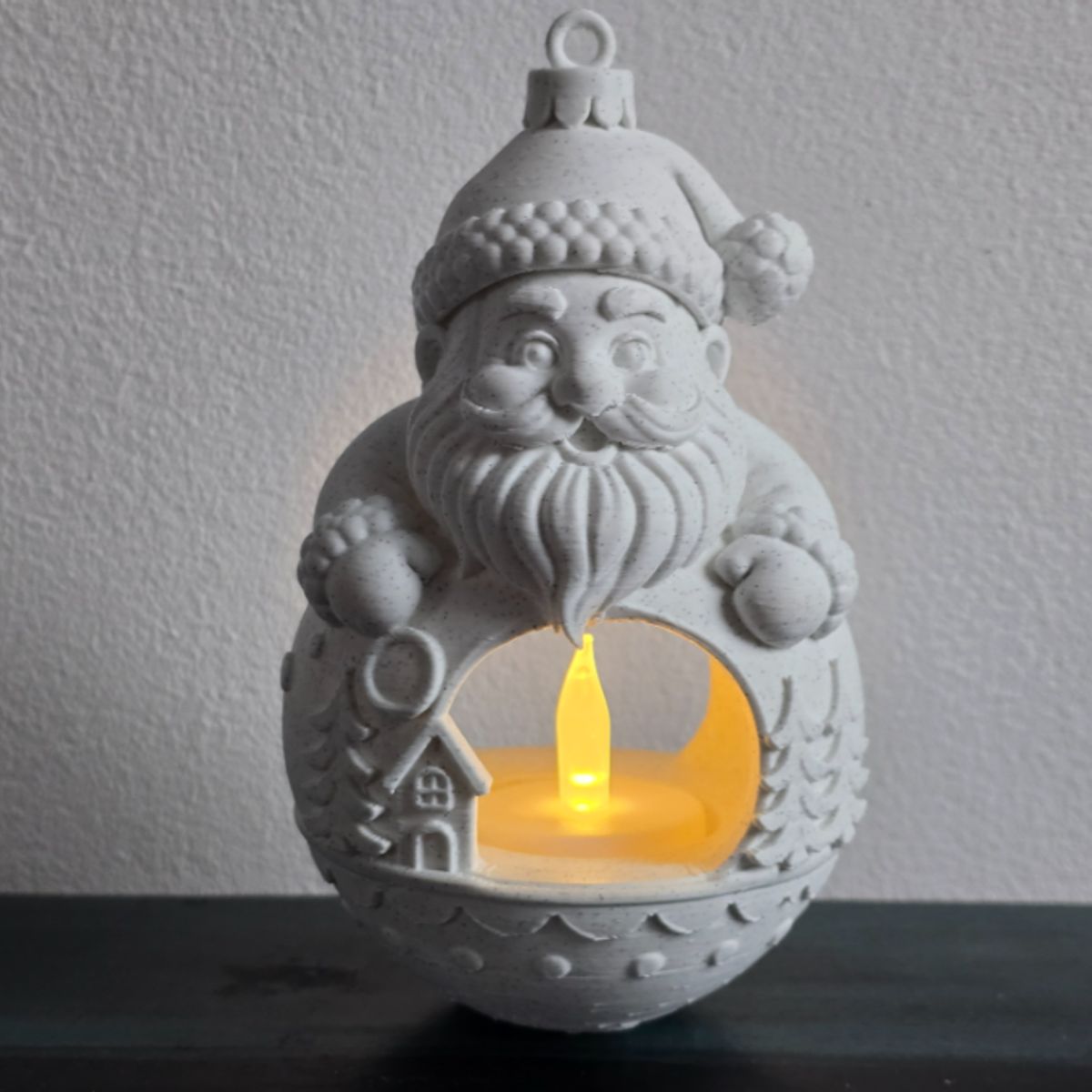 GENERICO - Portavelas de Papá Noel Colgable