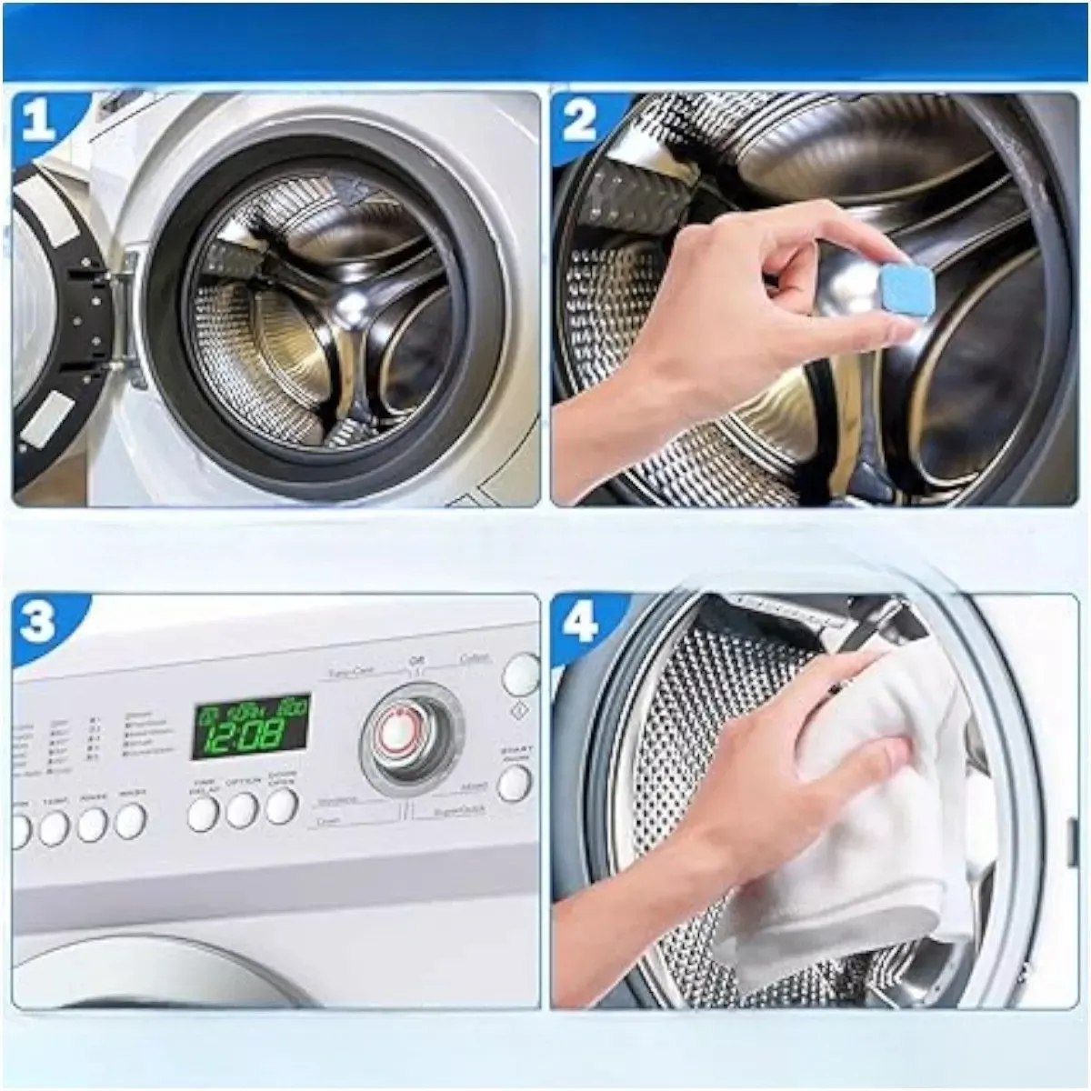 MOVI - Set 12 Pastillas Limpiadoras Para Lavadora