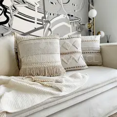 MANDIRHOME - Funda de Cojín Premium Bohemia Luis Cuadrada