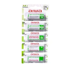AIWA - Pack 5 Pilas Recargables AA 1.2v 2000mah
