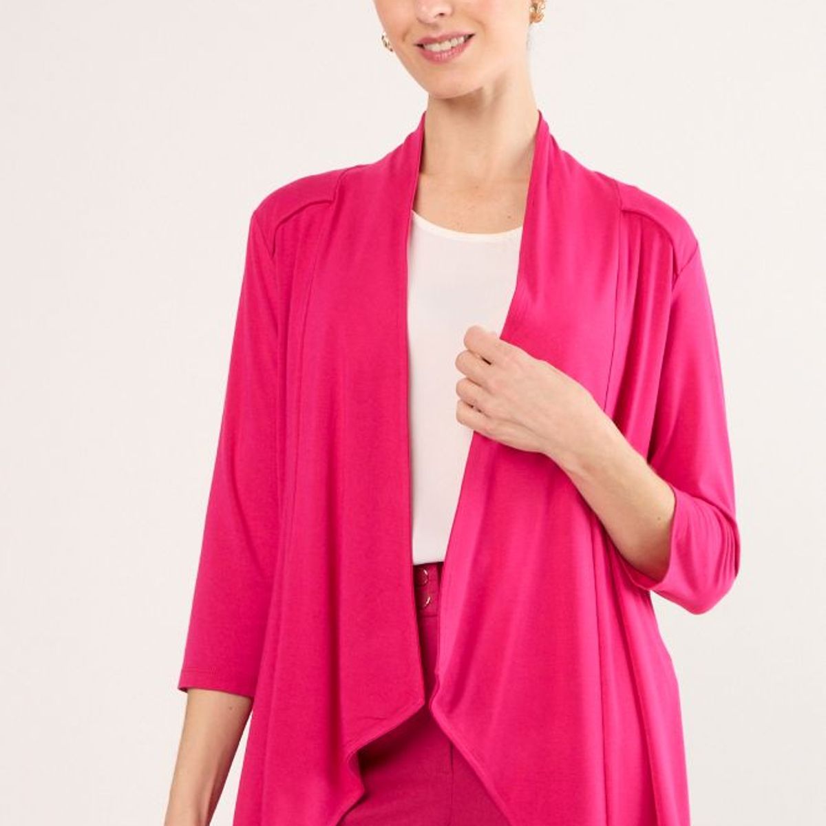 MA GRIFFE - Tapado Abierto Mujer Fucsia Magriffe