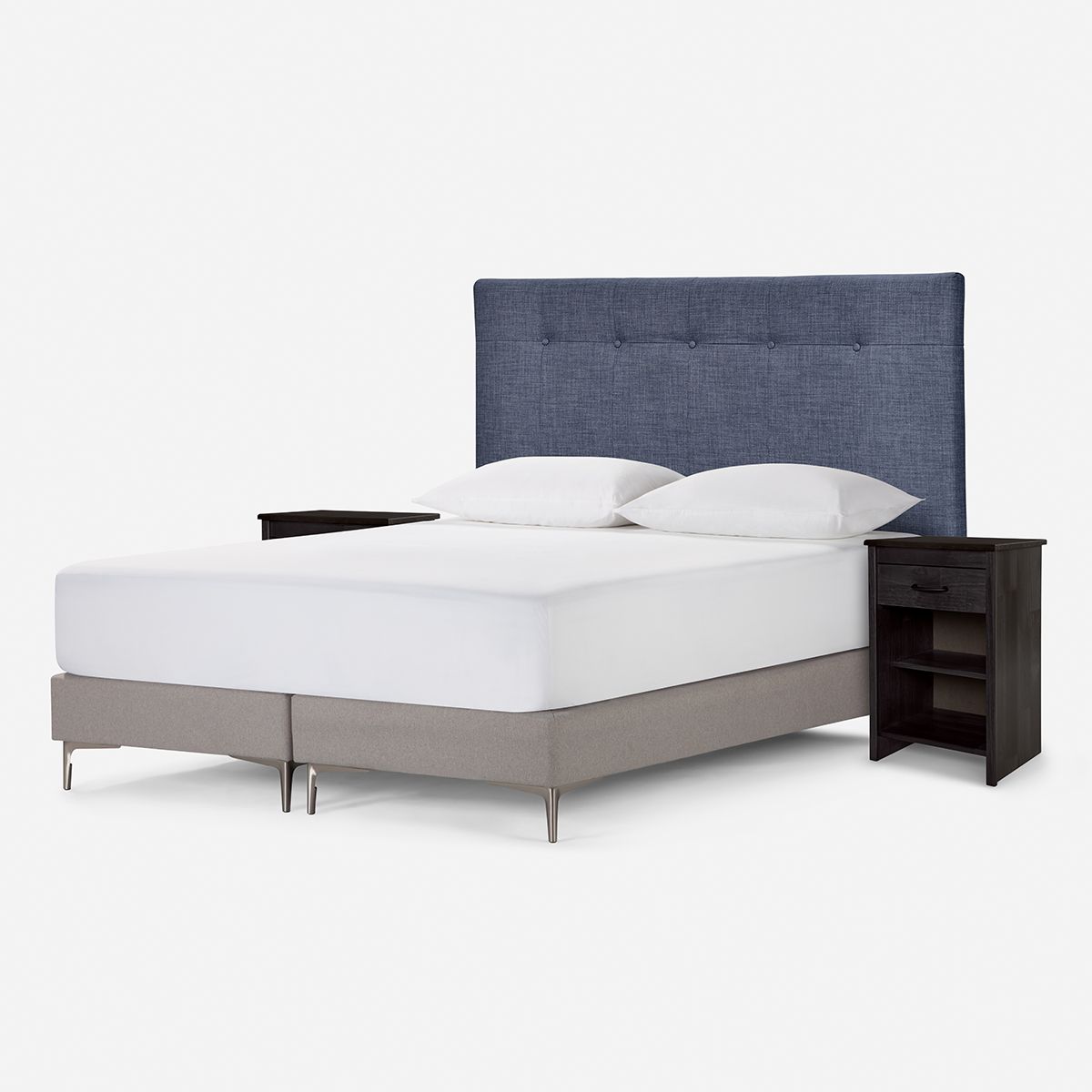 ROSEN - Respaldo New Bennet Denim King + 2 Veladores Maurice