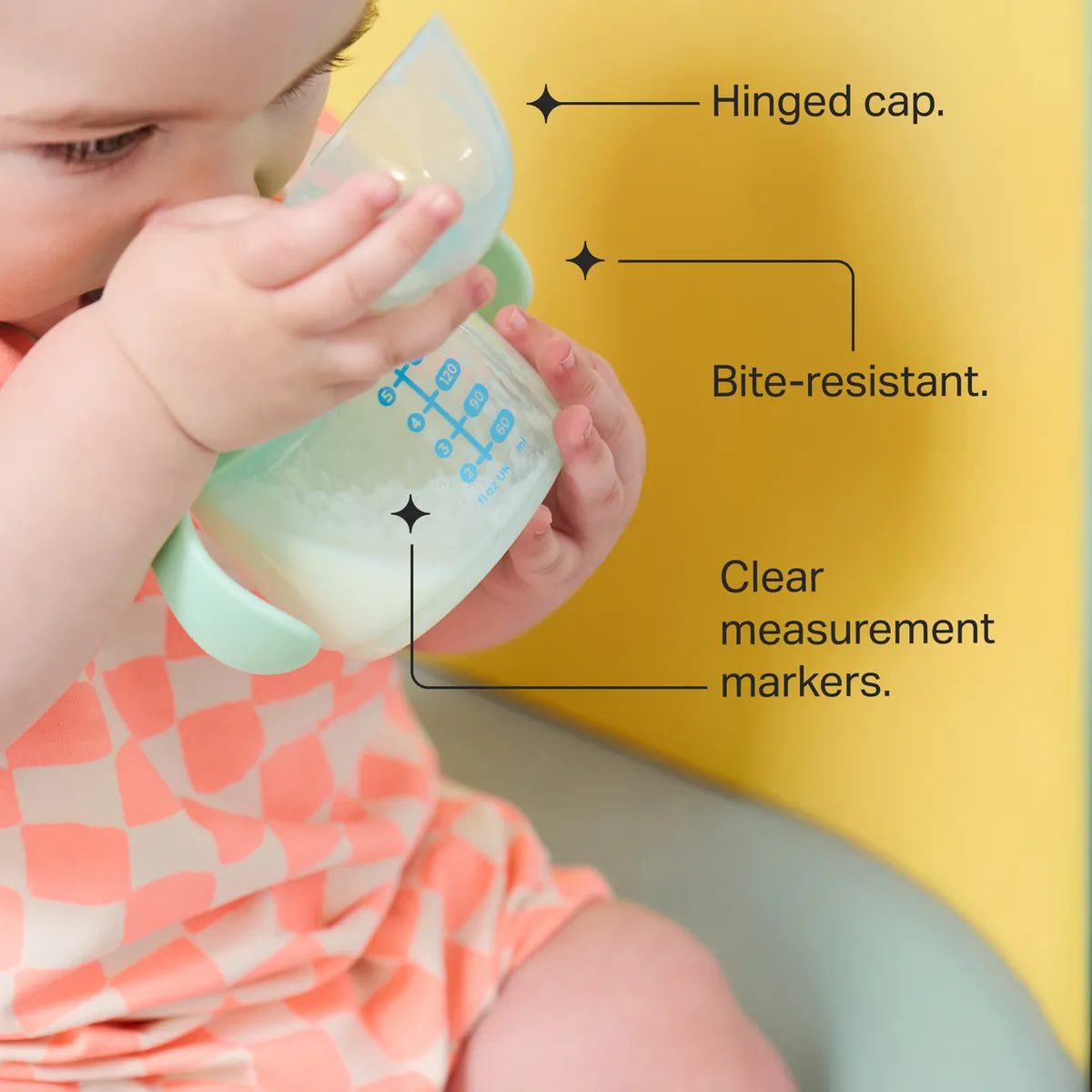 TOMMEE TIPPEE - VASO CON BOQUILLA SUAVE TRANSITION SPOUT 150ML 4M+ DAMASCO