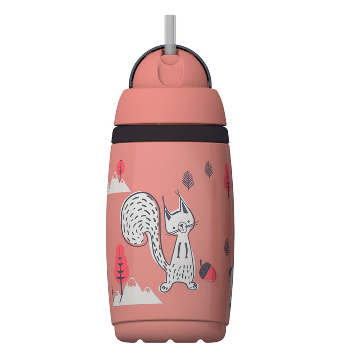 TOMMEE TIPPEE - VASO CON BOMBILLA 266ML SUPERSTAR STRAW 12M+ ROSADO