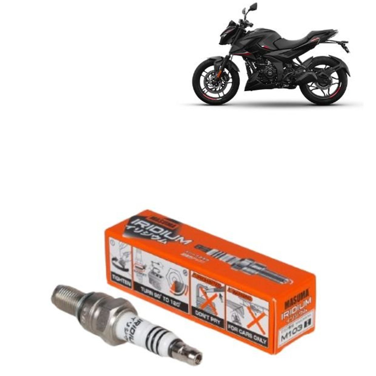GENERICO - Bujías Iridio Pack 4 Para Motos Bajaj Pulsar N250 M103I