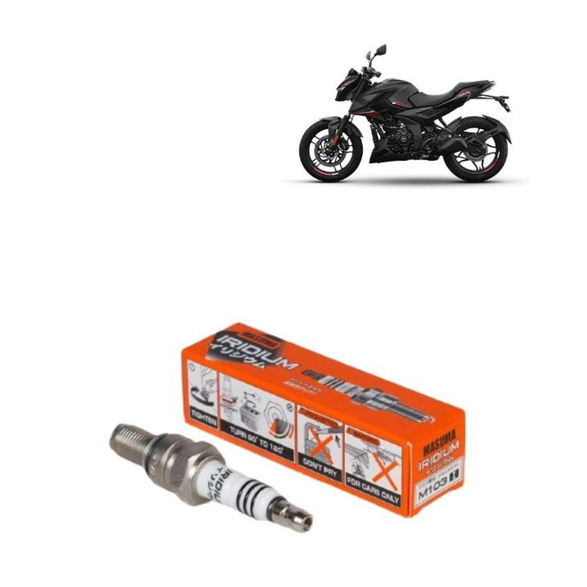 GENERICO - Bujías Iridio Pack 4 Para Motos Bajaj Pulsar N250 M103I