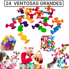 GENERICO - Juego De Construcción Ventosas Chupones Colores NIÑOS