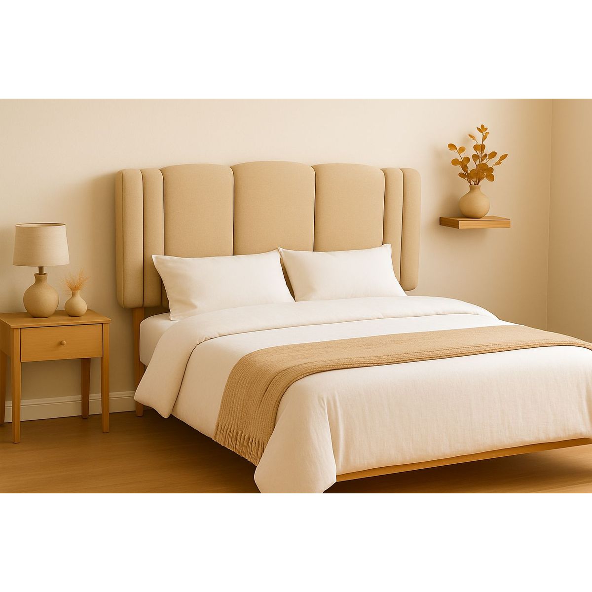 GENERICO - Respaldo 2 Plazas Ejecutivo Beige Lino