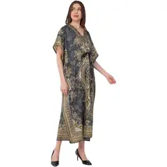 AAYO MODA - Caftán Kimono Largo Mujer Talla Grande Estampado Floral Verano