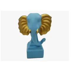 GENERICO - Escultura Elefante Celeste De La Suerte Feng Shui