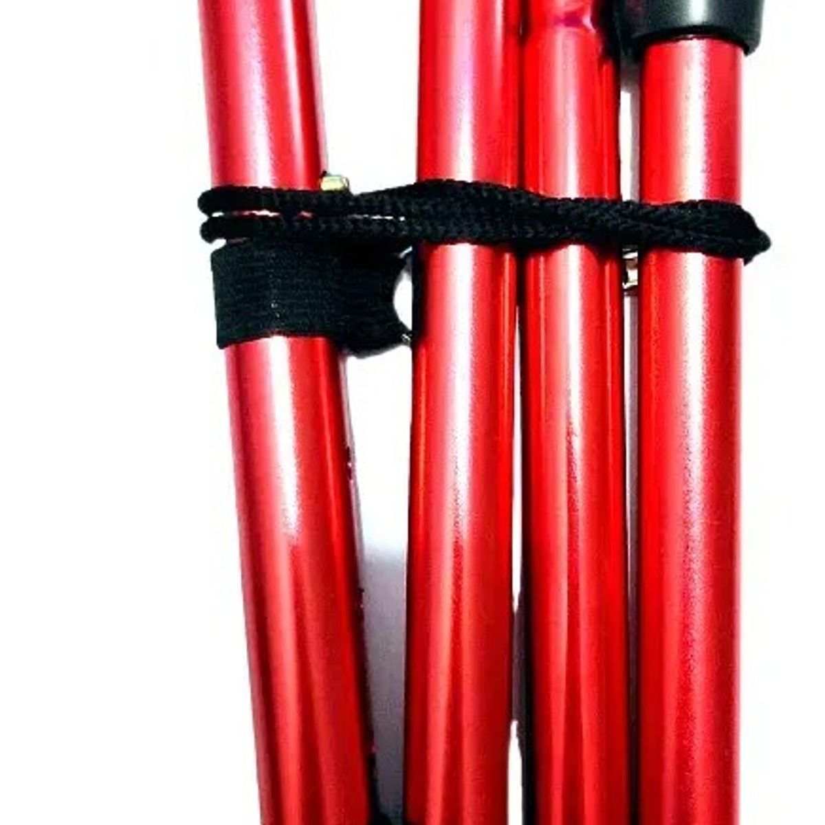 GENERICO - Antideslizante Bastón Plegable Telescópico 84-93cm Rojo