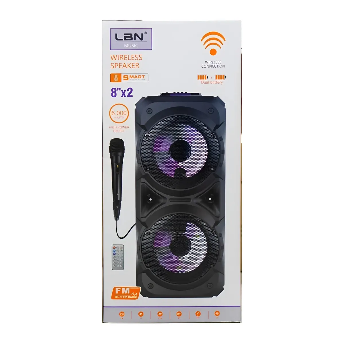 LBN - Parlante Portátil Bluetooth Karaoke LBN