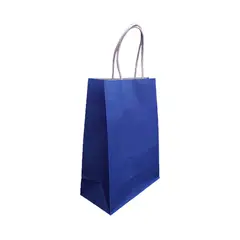 GENERICO - BOLSA REGALO KRAFT AZUL 15X21X8 X12 UNI