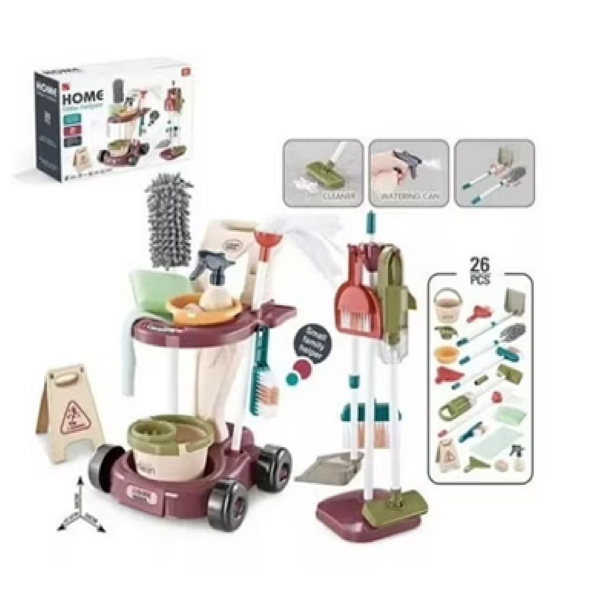 GENERICO - Juguete De Limpieza Para Niños Set De Aseo Didactico 26 Pcs