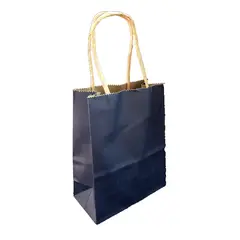 GENERICO - BOLSA REGALO KRAFT AZUL MARINO 14X115X7 X12 UNI