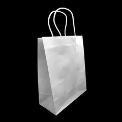 GENERICO - BOLSA REGALO KRAFT BLANCO 21X27X11 X12 UNI
