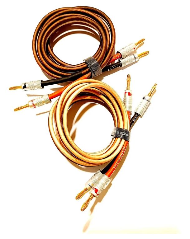 GENERICO Cable Audio Hifi 12 Awg 100% Cobre Ofc, 3 mts (par) Conector Nakamichi