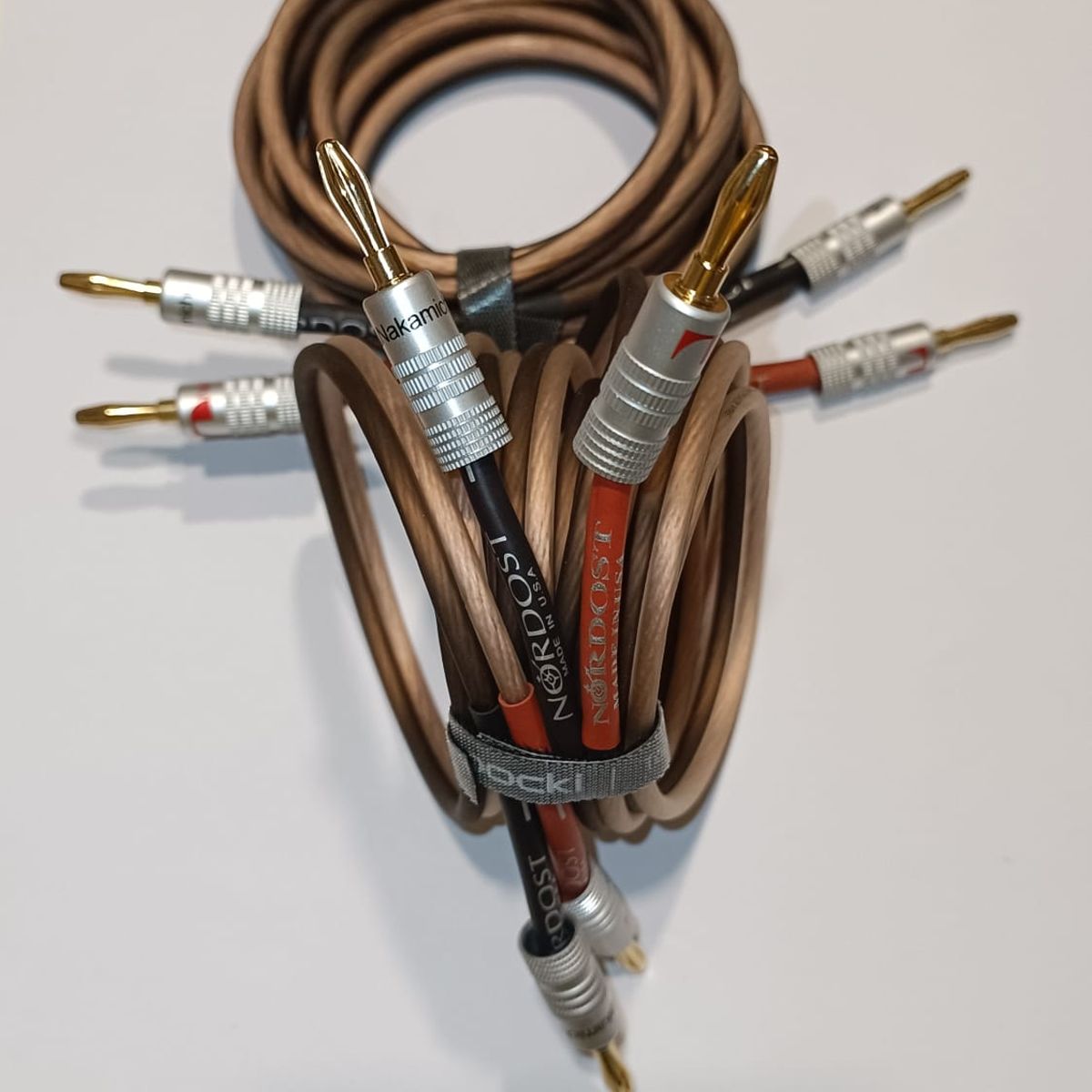 GENERICO - Cable Audio Hifi 12 Awg 100% cobre Ofc, 1.5 mts (par) Conector Nakamichi
