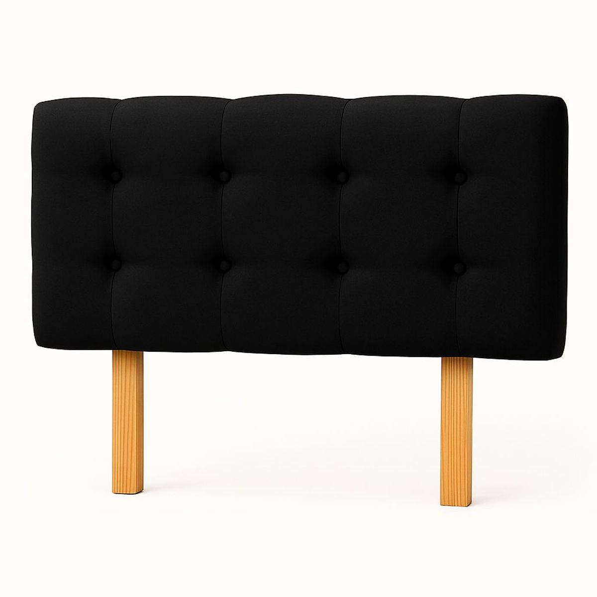 GENERICO - Respaldo 2 Plazas Botón Repujado Negro