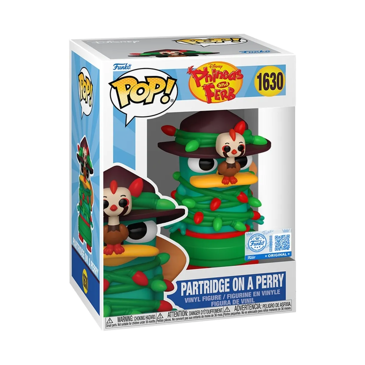 FUNKO - Funko Pop Phineas y Ferb – Perry el Ornitorrinco 1630 + Protector