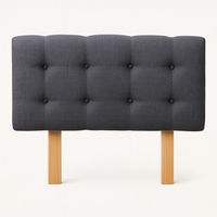 Respaldo 2 Plazas Botón Repujado Gris Grafito