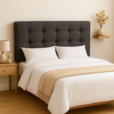 Imagen 2 del producto Respaldo 2 Plazas Botón Repujado Gris Grafito